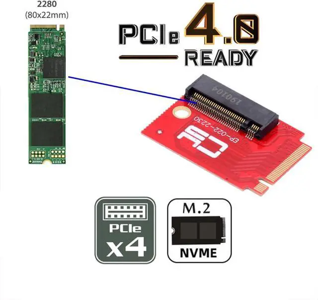 Alt view image 6 of 7 - M.2 22x30mm to 22x80mm NVME M-Key NGFF Extension SSD Upgrade Adapter Compatible with ROG Ally Gaming