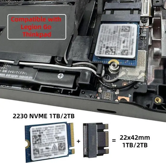 Alt view image 2 of 7 - M.2 2230 to 2242 Extension Adapter,NGFF B+M Key NVME M-Key 2230 to 2242 Extension Adapter Compatible with Legion Go ThinkPad