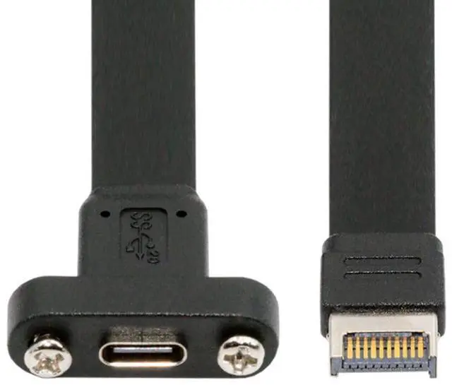 Alt view image 7 of 7 - USB 3.2 Gen 2x2 20Gbps USB C Front Panel Header to USB Type-E Motherboard Extension Cable Adapter with 12cm PCI-E Bracket