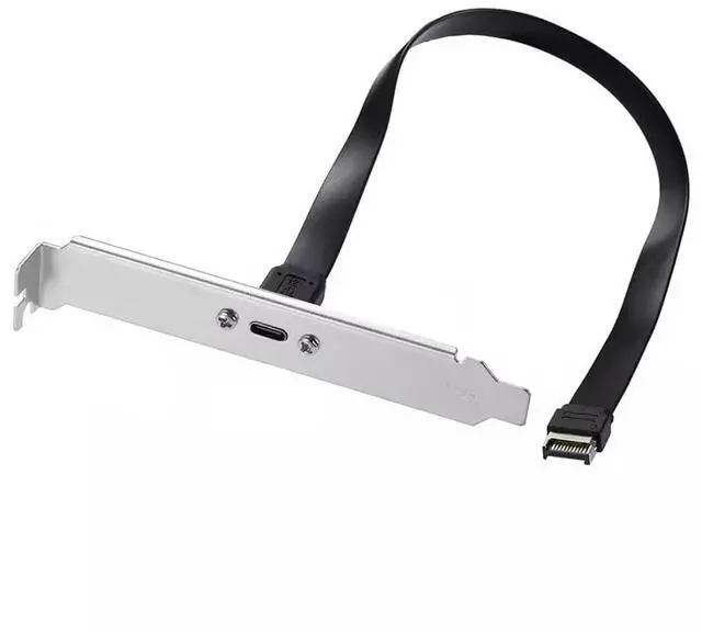 Main image of USB 3.2 Gen 2x2 20Gbps USB C Front Panel Header to USB Type-E Motherboard Extension Cable Adapter with 12cm PCI-E Bracket