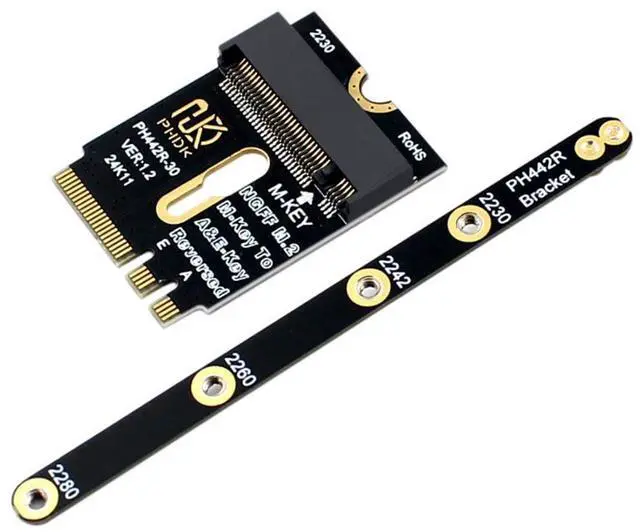 Main image of M.2(A+E Key) 2230MM to NVME M-Key Extension Card Adapter for Motherboard NVME SSD Hard Drive Port Extension 2230/2242/2260/2280MM