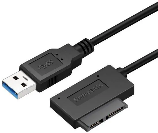Main image of USB 3.0 to 7+6 13Pin Slimline SATA Cable Adapter for Laptop CD DVD ROM Optical Drive