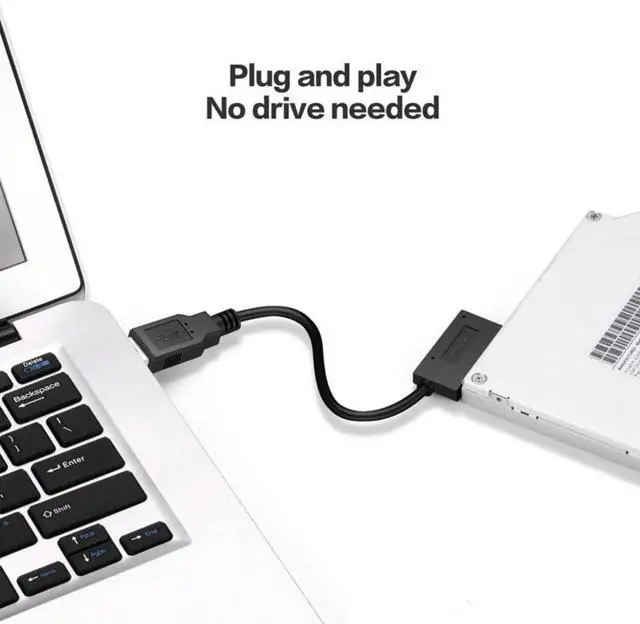 Alt view image 3 of 7 - USB 3.0 to 7+6 13Pin Slimline SATA Cable Adapter for Laptop CD DVD ROM Optical Drive