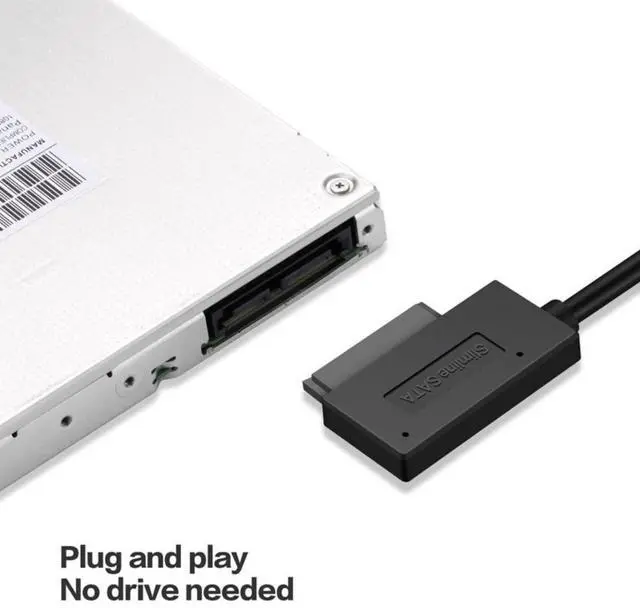Alt view image 2 of 7 - USB 3.0 to 7+6 13Pin Slimline SATA Cable Adapter for Laptop CD DVD ROM Optical Drive