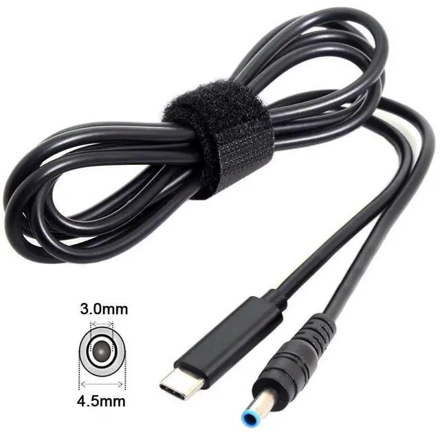 Alt view image 5 of 7 - USB C to DC 20V 4.5x3.0mm PD 65W Charge Cable with PD Emulator Trigger for HP Laptop