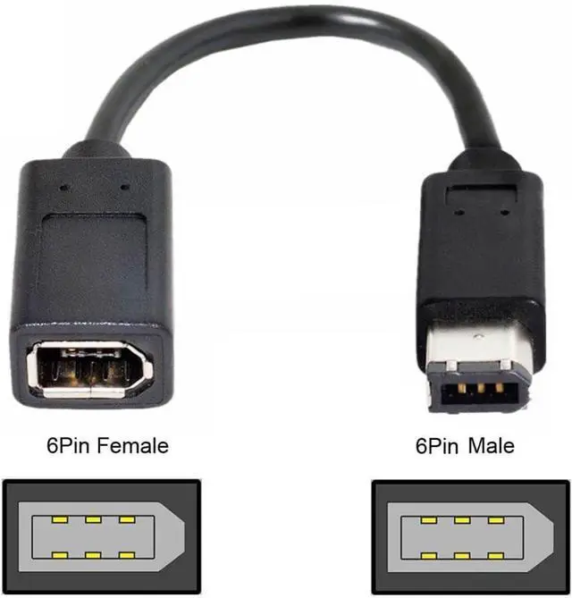 Alt view image 2 of 6 - IEEE 1394 6Pin Male to Female Extension Data Video Capture Card Firewire 400 to 400 Cable 20cm