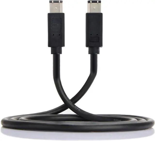 Alt view image 7 of 7 - FireWire IEEE 1394 6 Pin to 6Pin FireWire 400 to 400 6-6 ilink Cable 1.8m Black
