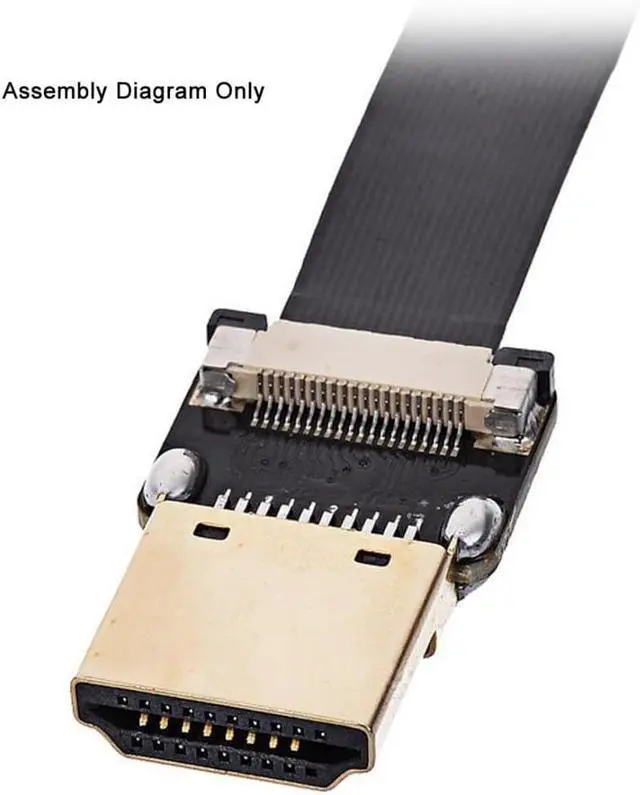 Alt view image 3 of 7 - Thickness 0.3mm Pitch 0.5mm 20Pin Flexible Ribbon Flat Cable 3.28FT/1.0M for HDMI Connector,Raspberry Pi, GoPro,Mini Display, Drone, Camera, Gimbal