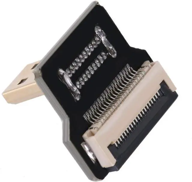 Alt view image 3 of 7 - FPC 20Pin Micro HDMI Flat Male 90 Degree Down Angled Connector for Ribbon Cable,Raspberry Pi, GoPro,Mini Display, Drone, Camera, Gimbal