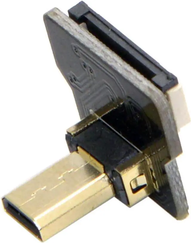 Alt view image 6 of 7 - FPC 20Pin Micro HDMI Flat Male 90 Degree Down Angled Connector for Ribbon Cable,Raspberry Pi, GoPro,Mini Display, Drone, Camera, Gimbal