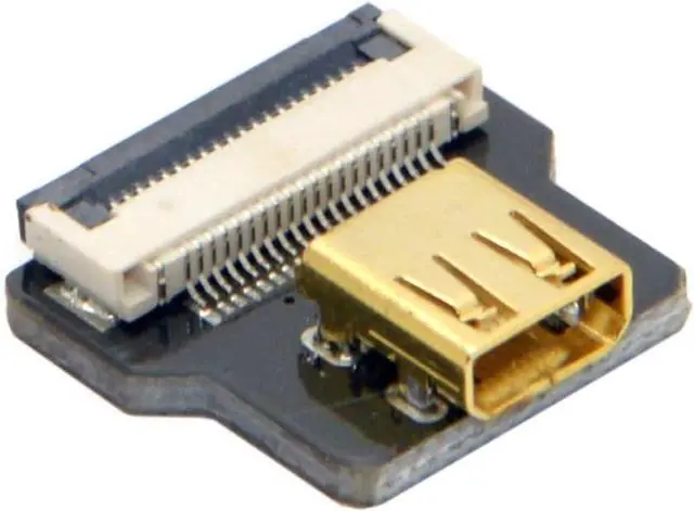 Alt view image 6 of 6 - FPC 20Pin Micro HDMI Flat Female Connector for Ribbon Cable,Raspberry Pi, GoPro,Mini Display, Drone, Camera, Gimbal