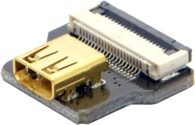 Main image of FPC 20Pin Micro HDMI Flat Female Connector for Ribbon Cable,Raspberry Pi, GoPro,Mini Display, Drone, Camera, Gimbal