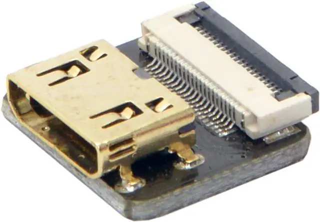Alt view image 5 of 6 - 20Pin Mini HDMI Flat Female Connector for Ribbon Cable,Raspberry Pi, GoPro,Mini Display, Drone, Camera, Gimbal