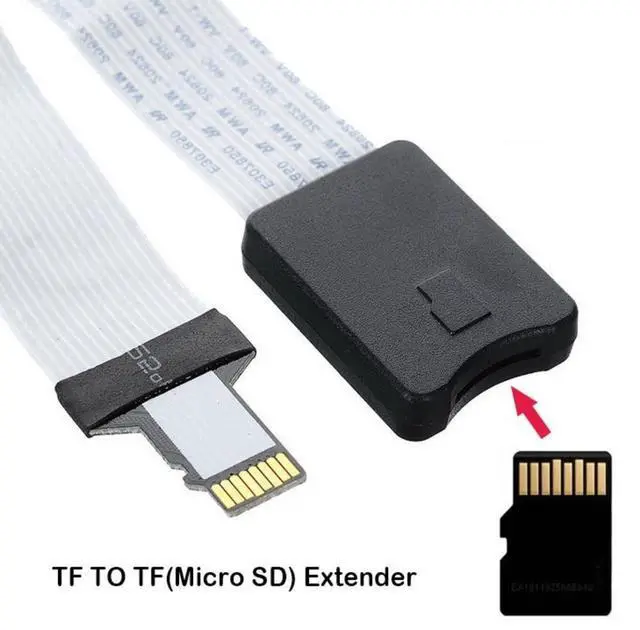Alt view image 4 of 7 - Micro SD to Micro SD TF Card Male to Female Soft Flat FPC Extension Cable Adapter for 3D Printer/Model 3D Printer/GPS/Raspberry Pi