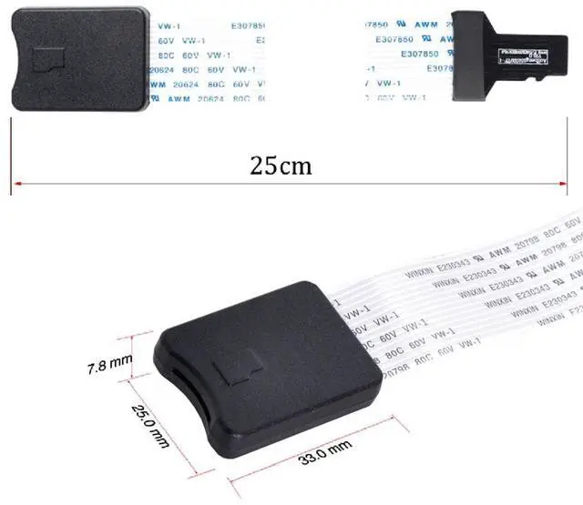 Alt view image 6 of 7 - Micro SD to Micro SD TF Card Male to Female Soft Flat FPC Extension Cable Adapter for 3D Printer/Model 3D Printer/GPS/Raspberry Pi