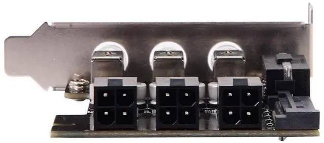 Alt view image 5 of 7 - 3 SATA HDD SSD Hard Drive Power Switch Selector Module Control System with 80mm Low Profile Bracket