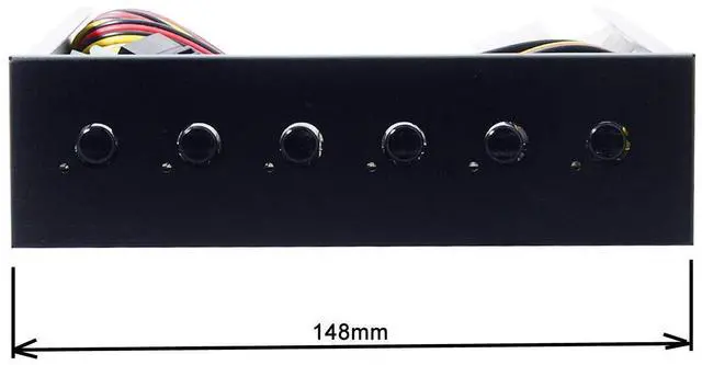 Alt view image 3 of 6 - Hard Disk 6 Ways Control System Intelligent Control Management System HDD SSD Power Switch with 5.25 CD-ROM Bay