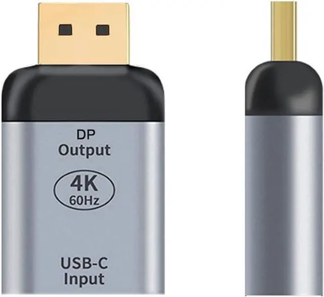Alt view image 6 of 7 - USB C to Displayport Converter(The Displayport Terminal Must be Connected to The Monitor, not The Host.You Need to use The 10Gbps USB C to C Cable.Other Cable not Work)