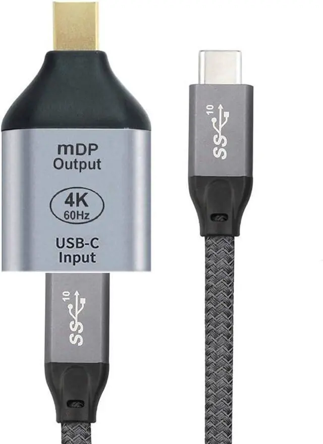 Main image of USB C to Mini Displayport Converter USB 3.1 Type C Female Source to Mini Displayport Sink HDTV Adapter 4K 60hz 1080P with 10Gbps 100W PD Fast Charge 5A Cable for Tablet & Phone & Laptop