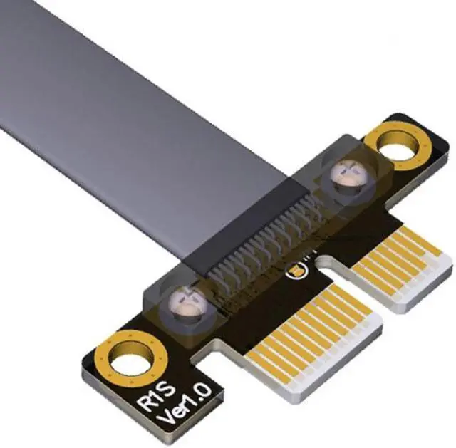 Alt view image 3 of 5 - PCI-E Gen3.0 1x To 16x Riser Cable 30cm PCI-Express PCI-E X16 Extender Right Angled Elbow Design EP-114