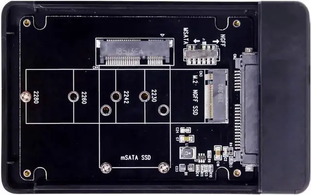 Main image of Combo M.2 NGFF B-key & mSATA SSD to USB Type-C Converter Case Enclosure with Switch UC-209