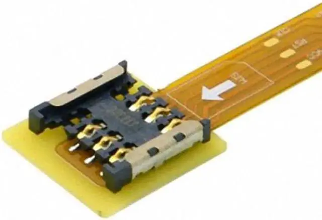 Alt view image 7 of 7 - Micro SIM Card to Nano SIM Kit Male to Female Extension Soft Flat FPC Cable Extender 10cm EP-083