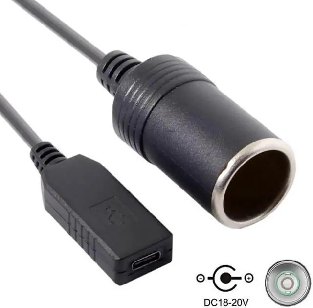 Alt view image 3 of 7 - USB 3.1 Type C USB-C to Car Receptacle Cable Auto Accessories UC-105