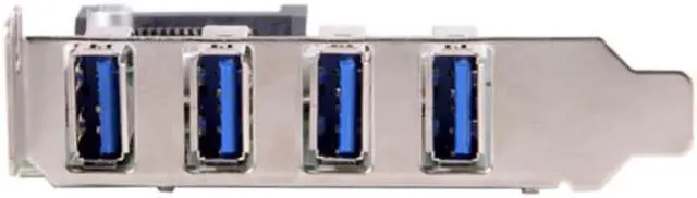 Alt view image 5 of 5 - Low Profile 4 Ports PCI-E to USB 3.0 HUB PCI Express Expansion Card Adapter 5Gbps for Motherboard U3-101