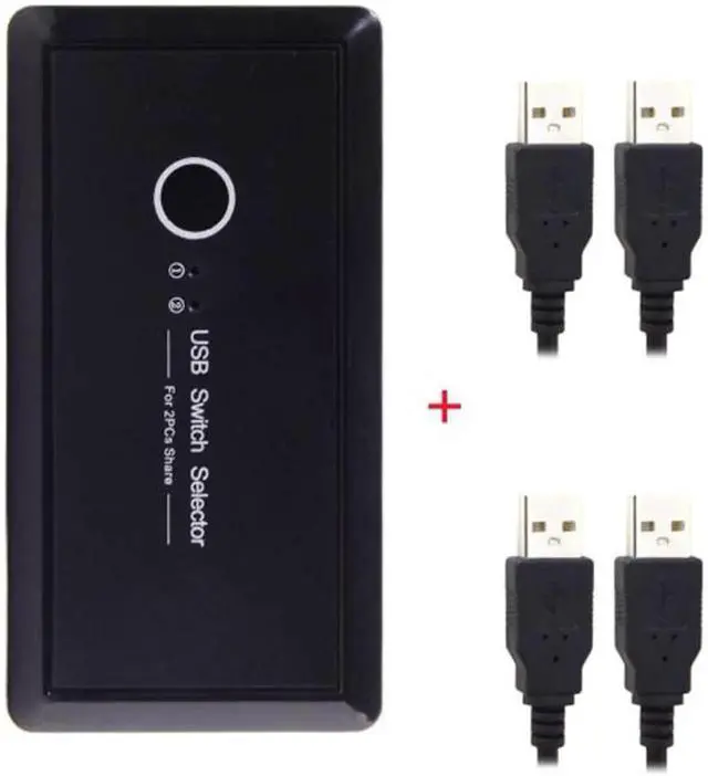 Alt view image 3 of 7 - KVM USB 3.0 Switch Selector 2 Port PCs Sharing 4 Devices for Keyboard Mouse Scanner Printer