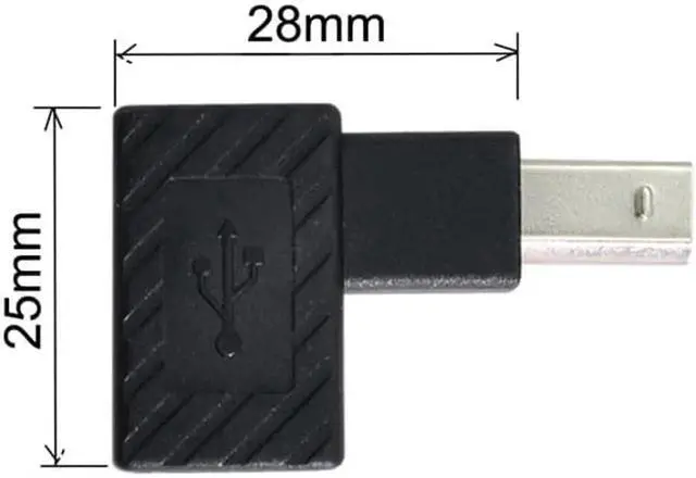 Alt view image 3 of 7 - 4Pcs USB 2.0 B Type Male to Female Extension Adapter Horizontal Vertical Angled 90 Degree for Disk Scanner