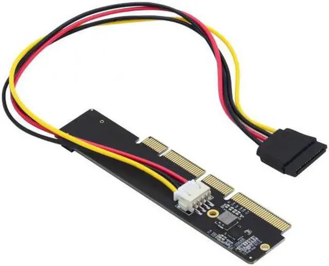 Alt view image 2 of 7 - NGFF M.2 M-key NVME AHCI SSD to PCI-E 3.0 16X 8X 4X Power Adapter Low Profile Height 3cm for 110mm 80mm SSD 1U Server