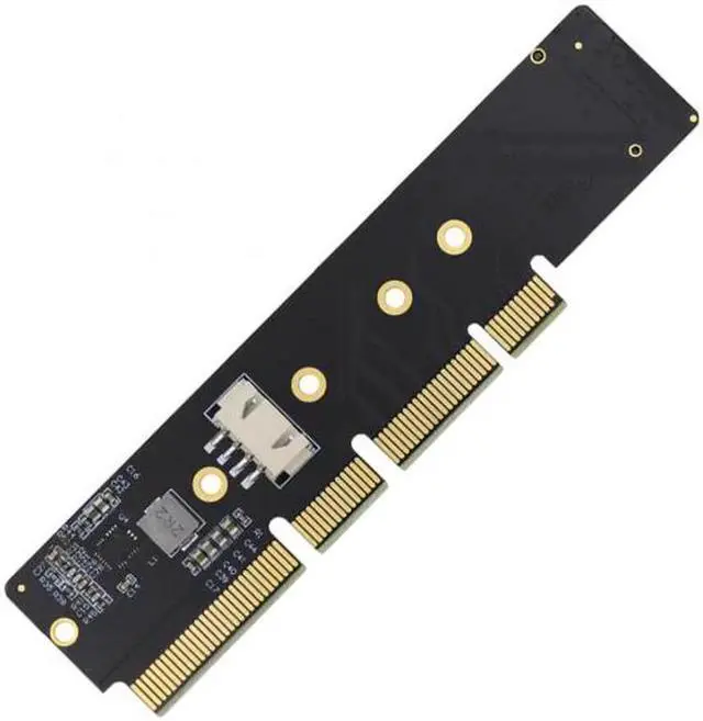 Alt view image 3 of 7 - NGFF M.2 M-key NVME AHCI SSD to PCI-E 3.0 16X 8X 4X Power Adapter Low Profile Height 3cm for 110mm 80mm SSD 1U Server