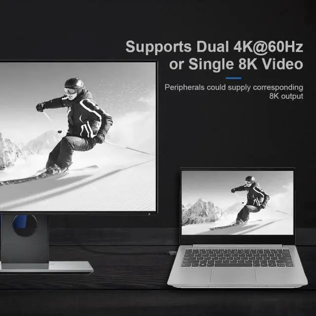 Alt view image 4 of 7 - 0.5M USB4 Cable 40Gbps with 100W Charging and 8K@60Hz 5K@60Hz USB4.0 Compatible with Thunderbolt3/4