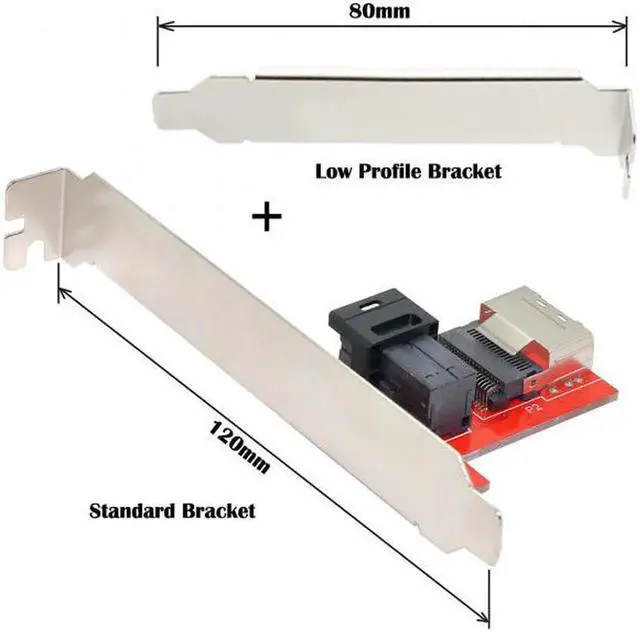 Alt view image 2 of 7 - PCI-Express 4.0 Mini SAS SFF-8087 to SAS HD SFF-8643 PCBA Female Adapter With Bracket