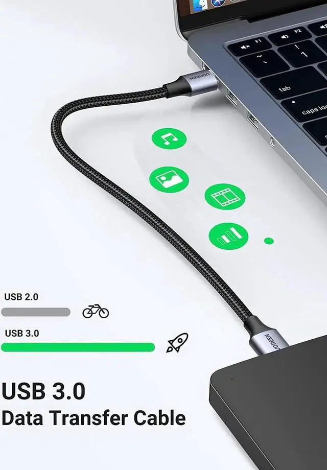 Alt view image 2 of 7 - USB A to USB A, Male to Male, 2 Pack USB to USB 3.0 Cable Compatible with External Hard Drive, Laptop Cooler, DVD Player, TV, USB 3.0 Hub, Monitor, Camera, Set Up Box, and More(6 FT +6 FT)