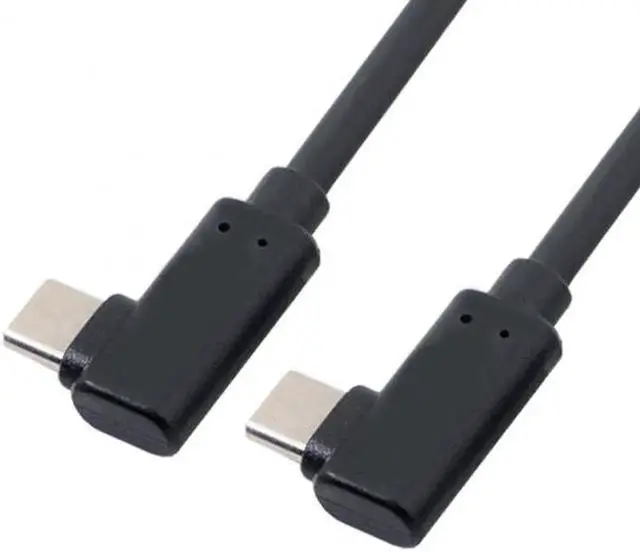 Alt view image 7 of 7 - USB-C Type-C to Type-C Cable Gen2 10Gbps 65W Dual 90 Degree Left Right Angled Type