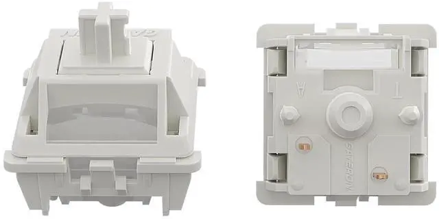 Main image of GATERON Smoothie Keyboard Switches, Linear RGB LED 5 Pin White 22mm Dual-Stage Spring Factory Pre-lubed 40gf Full POM Key Switches for MX Mechanical Keyboard(35PCS)