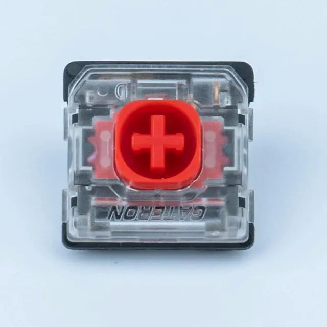 Main image of GATERON KS-33 Low Profile Red Silent 2.0 Keyboard Switches, Linear 45gf 3 Pin SMD LED Factory Pre-lubed for MX Mechanical Keyboard (35)