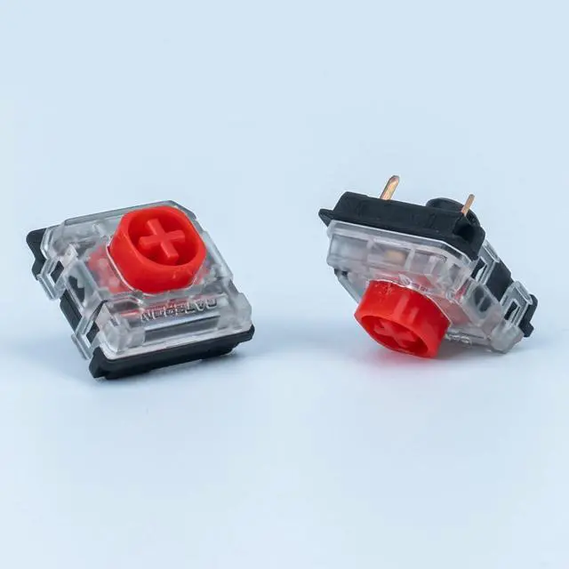 Alt view image 5 of 6 - GATERON KS-33 Low Profile Red Silent 2.0 Keyboard Switches, Linear 45gf 3 Pin SMD LED Factory Pre-lubed for MX Mechanical Keyboard (35)
