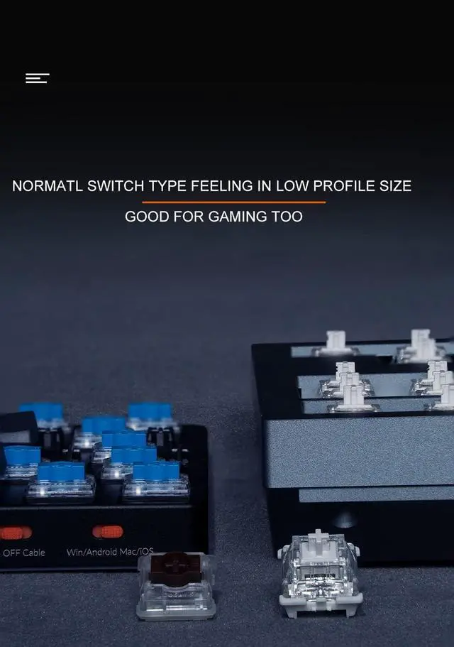 Alt view image 4 of 5 - GATERON KS-33 Low Profile 2.0 Red Keyboard Switches, 3 Pin 50gf RGB LED Factory Pre-lubed Fit for NuPhy/Keychron Mechanical Keyboard (Red,35PCS)