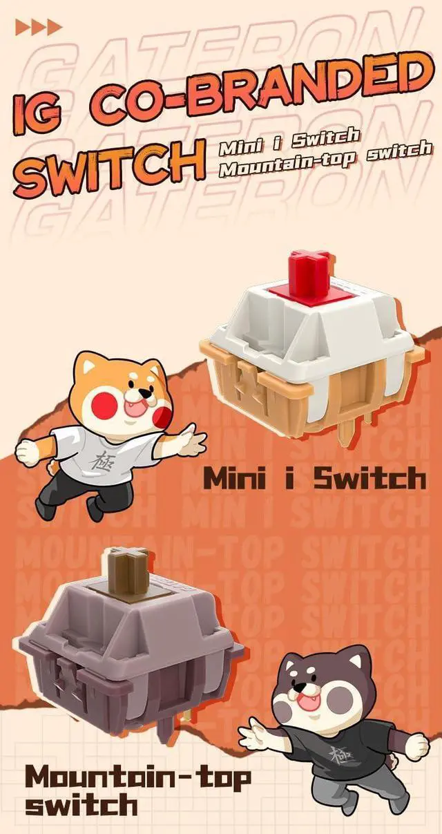 Alt view image 4 of 7 - GATERON Mini i Keyboard Switches, Tactile RGB LED 5 Pin 22mm Dual-Stage Spring Factory Pre-lubed 50gf Key Switches for Custom MX Mechanical Keyboard(35PCS)