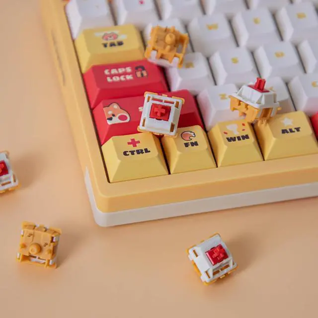 Alt view image 3 of 7 - GATERON Mini i Keyboard Switches, Tactile RGB LED 5 Pin 22mm Dual-Stage Spring Factory Pre-lubed 50gf Key Switches for Custom MX Mechanical Keyboard(35PCS)