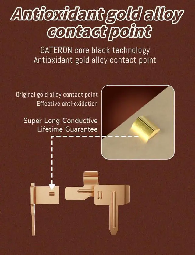 Alt view image 5 of 5 - GATERON KS-33 Low Profile Chocolate Keyboard Switches, Tactile 55gf 3 Pin RGB LED Factory Pre-lubed for MX Mechanical Keyboard (35PCS)