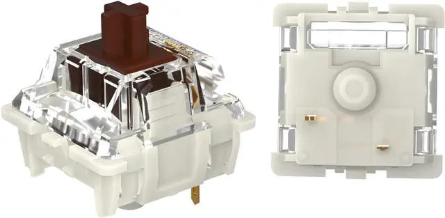 Main image of GATERON G Brown Pro Keyboard Switches, RGB LED Tactile Pre Lubed Compatible for MX Mechanical Keyboard SMD LED Plug in LED 3 Pin 55gf Key Switches(Brown, 35PCS)