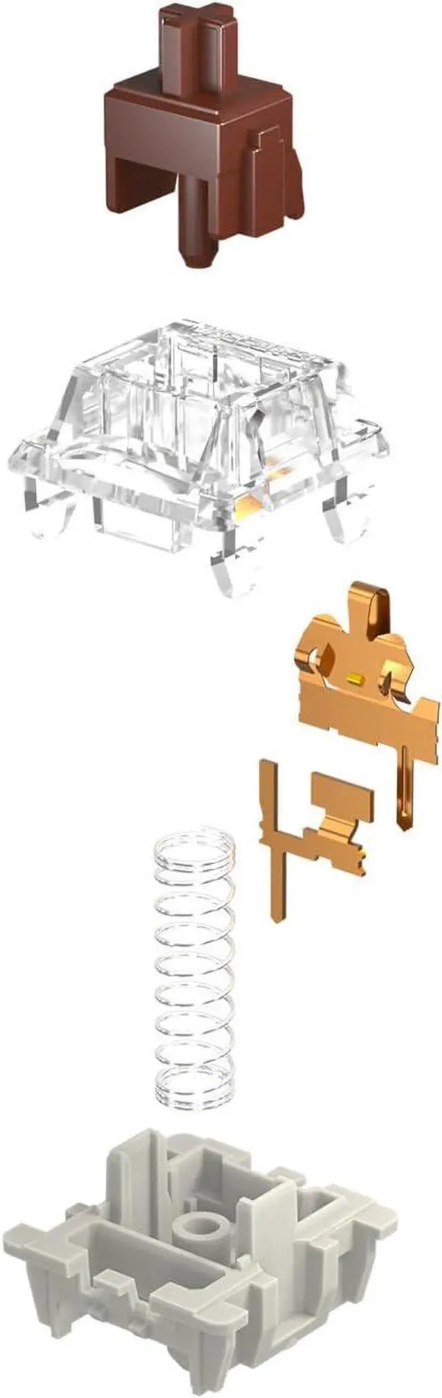 Alt view image 2 of 4 - GATERON G Brown Pro Keyboard Switches, RGB LED Tactile Pre Lubed Compatible for MX Mechanical Keyboard SMD LED Plug in LED 3 Pin 55gf Key Switches(Brown, 35PCS)