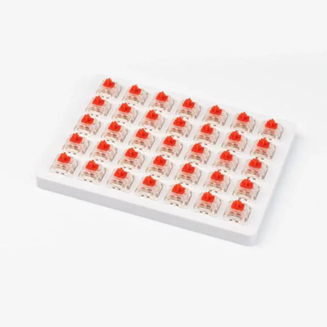 Alt view image 4 of 4 - GATERON G Red Pro Keyboard Switches, RGB LED Linear Pre Lubed Compatible for MX Mechanical Keyboard SMD LED Plug in LED 3 Pin 45gf Key Switches(Red, 35PCS)