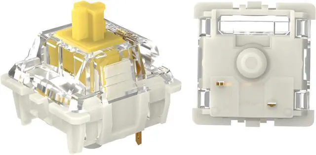 Alt view image 3 of 5 - GATERON G Yellow Pro Keyboard Switches, RGB LED Linear Pre Lubed Compatible for MX Mechanical Keyboard SMD LED Plug in LED 3 Pin 50gf Key Switches(Yellow, 35PCS)