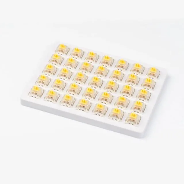 Alt view image 5 of 5 - GATERON G Yellow Pro Keyboard Switches, RGB LED Linear Pre Lubed Compatible for MX Mechanical Keyboard SMD LED Plug in LED 3 Pin 50gf Key Switches(Yellow, 35PCS)