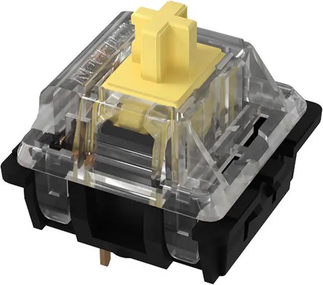 Main image of GATERON KS-8 Keyboard Switches, 5 Pin Through-Hole LED Compatible for MX Mechanical Keyboard(10PCS) (Yellow)