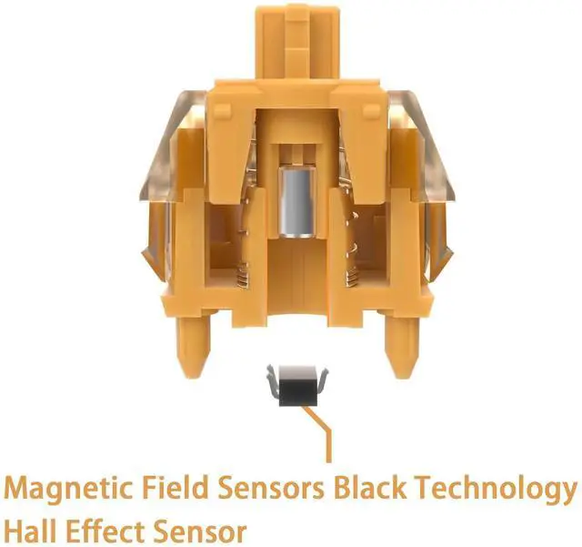 Alt view image 4 of 7 - GATERON Magnetic Hall Sensor Keyboard Switches, KS-20 Orange Linear Pre-lubed 38gf Magnetic Key Switches, Free Setting of Pre-Travel SMD Compatible, Fit for Magnetic Mechanical Keyboards(35PCS)